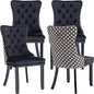 Black Velvet Dining Chairs Set of 4