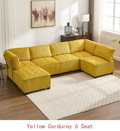 Modular Sectional Sofa U-Shaped Couch with Reversible Chaise