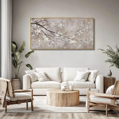 Plum Blossom Painting on Canvas