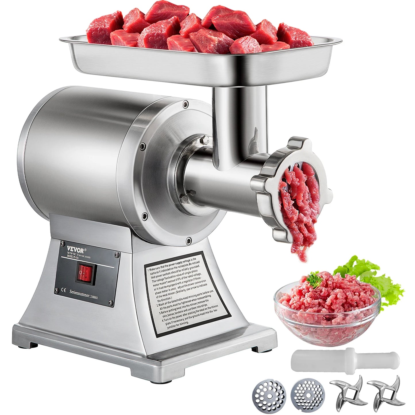 Commercial Electric Meat Grinder Sausage Maker Machine