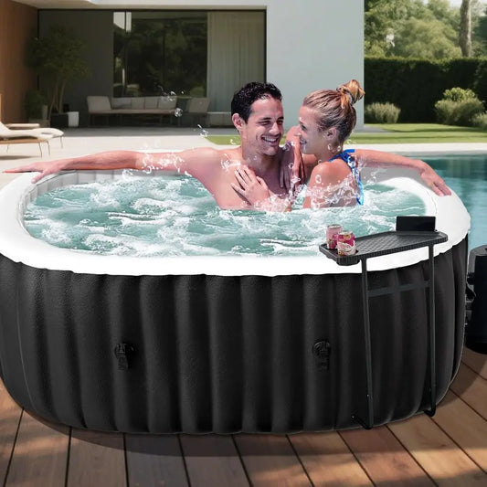 Inflatable Oval Hot Tub with 100 Bubble Jets