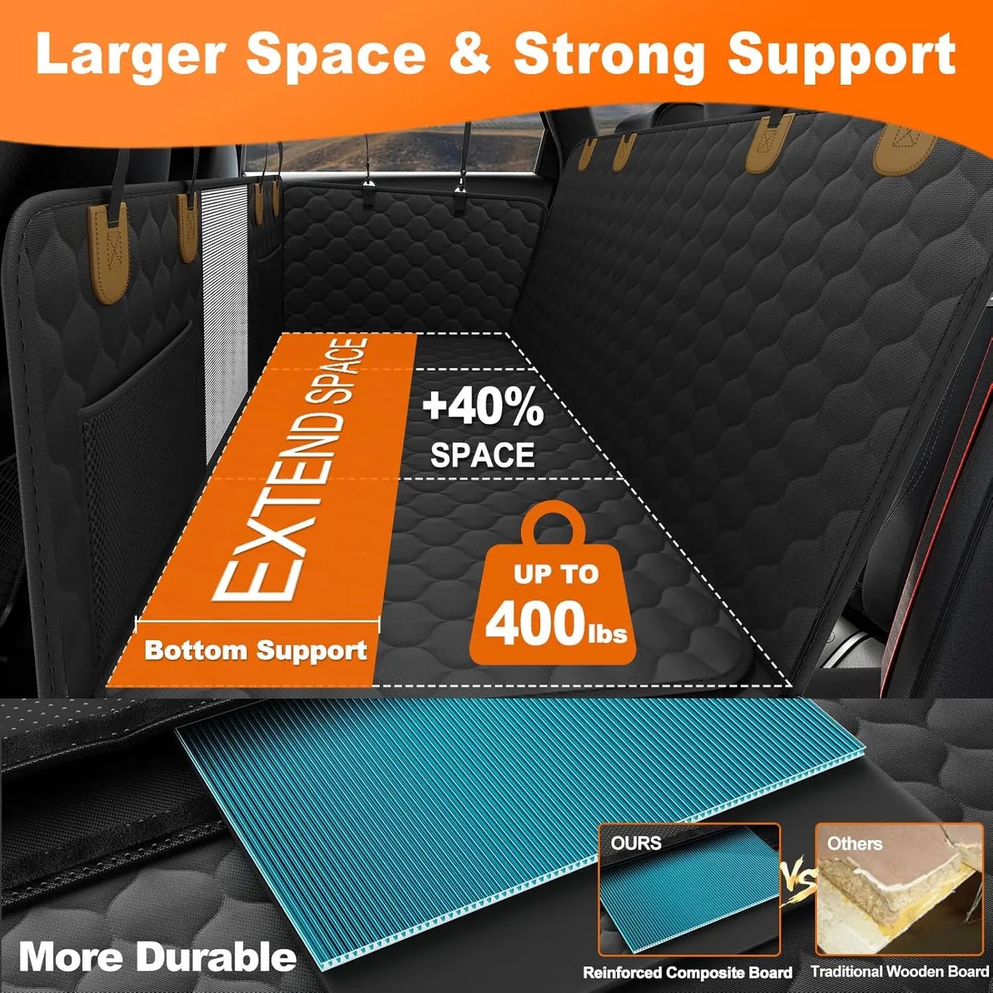 Waterproof Foldable Dog Back Car Seat Protector