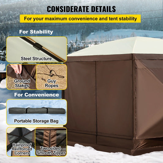 10'x10' Pop-up Camping Gazebo Canopy Shelter