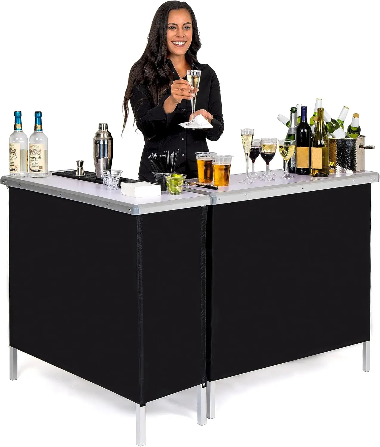 Mobile Bartender Station for Events - Includes Carrying Case