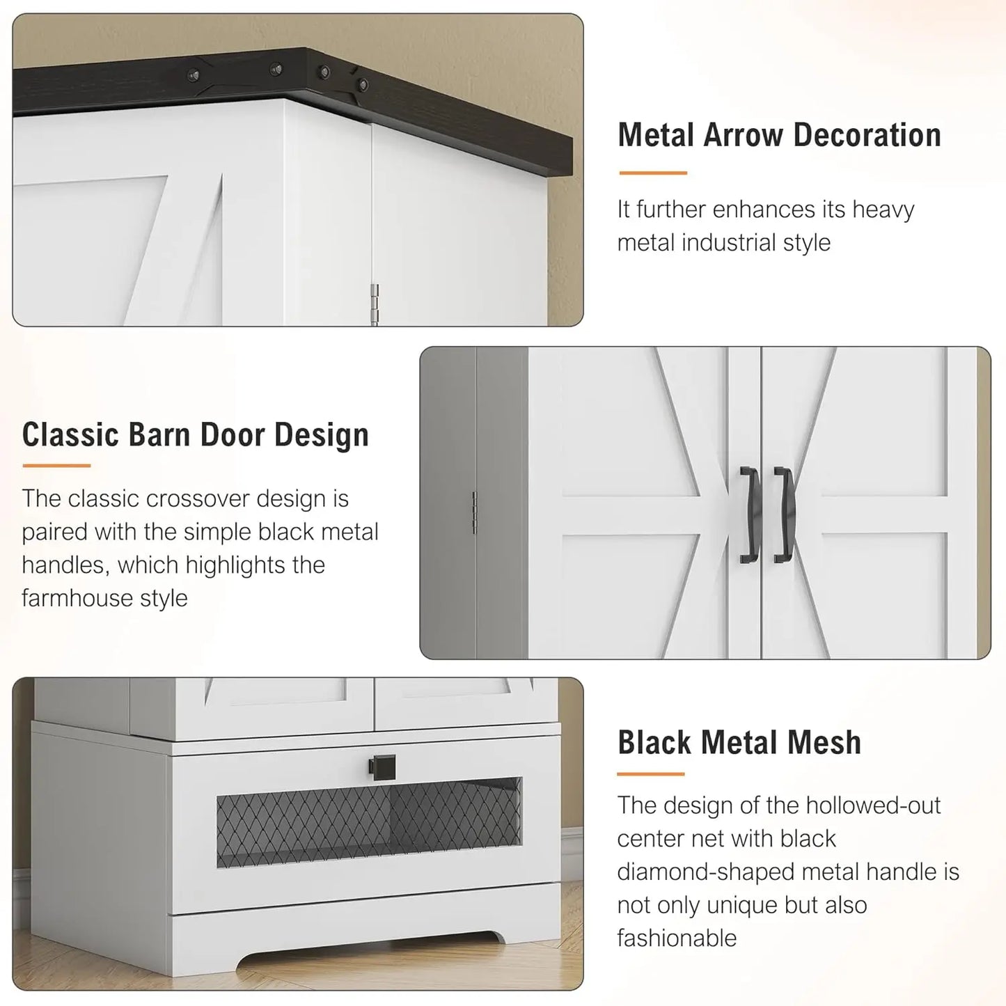 55'' Pantry Storage Cabinet with Adjustable Shelves and Drawer