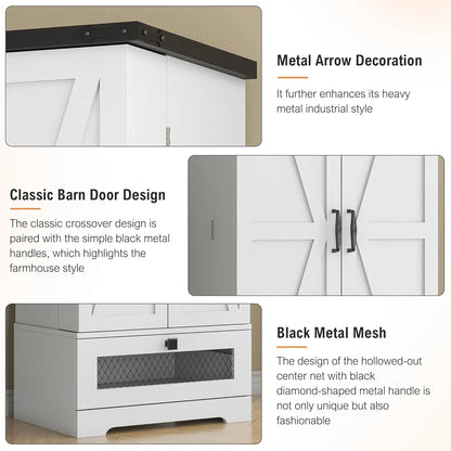 55'' Pantry Storage Cabinet with Adjustable Shelves and Drawer