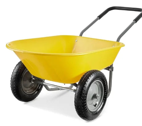 Dual-Wheel Garden Cart w/Built-in Stand