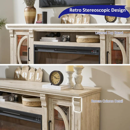 Fireplace  Entertainment Center, Holds up to 80 Inch TV