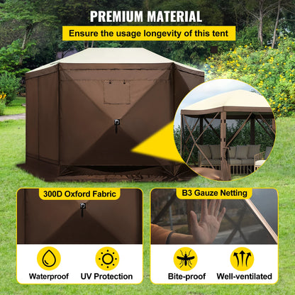 10'x10' Pop-up Camping Gazebo Canopy Shelter