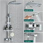 Black Shower Rainfall Faucet Set