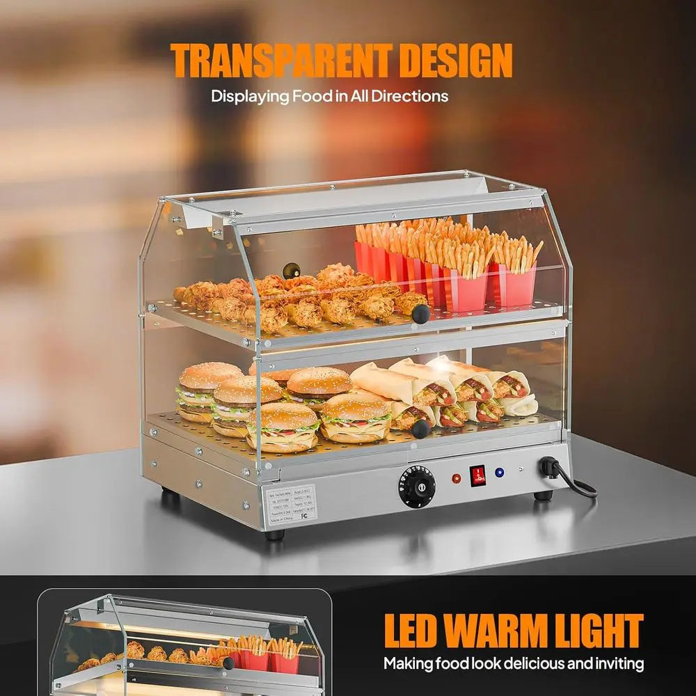 2-Tier Food Warmer Countertop Display