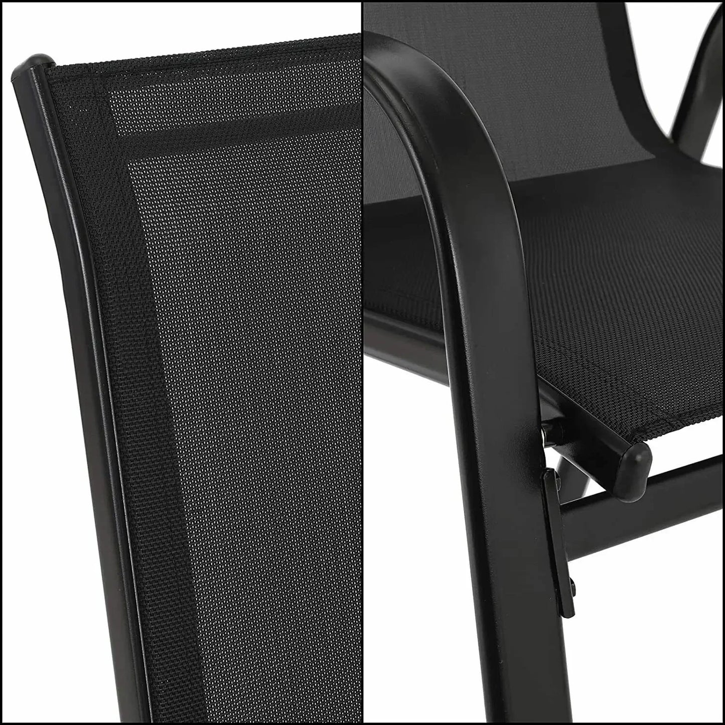 Set of 4 Stackable Outdoor Patio Dining Chair