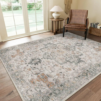 8x10 Washable Non-Slip Vintage Area Rug