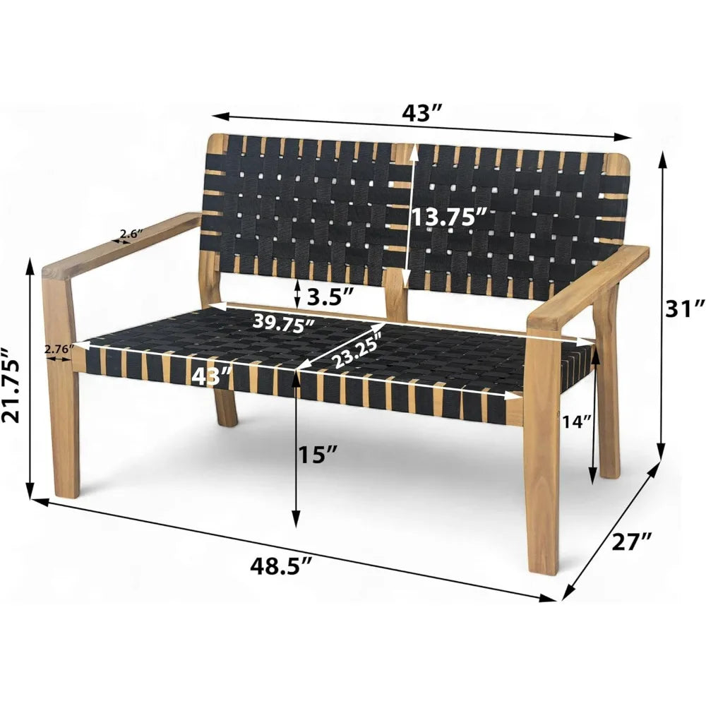 Christopher Knight Home Lenno Acacia Wood Patio Loveseat