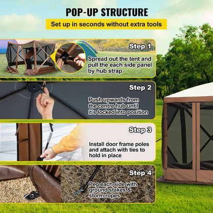 10'x10' Pop-up Camping Gazebo Canopy Shelter