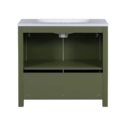36in Free Standing Bathroom Vanity with Ceramic Sink