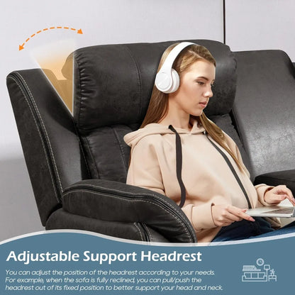 Power Reclining Loveseat with Zero Gravity & Adjustable Headrest