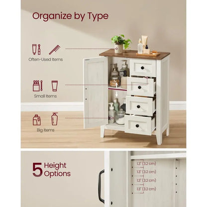 LIRY Collection Storage Cabinet with 4 Drawers