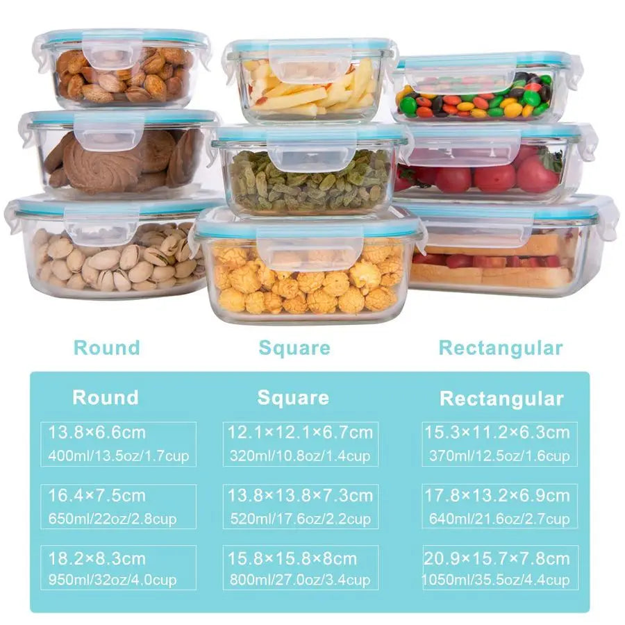 18 Piece Food Storage Containers with Lids,