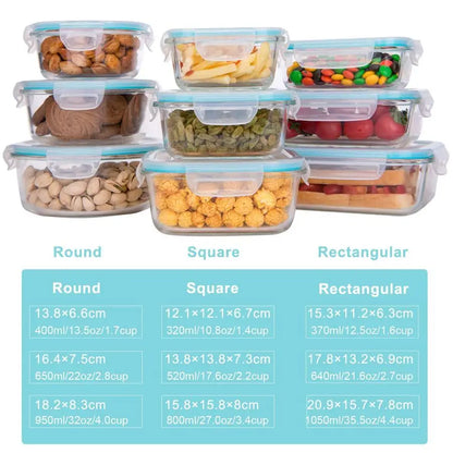 18 Piece Food Storage Containers with Lids,