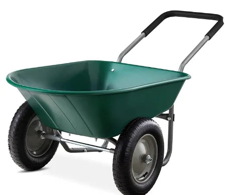 Dual-Wheel Garden Cart w/Built-in Stand