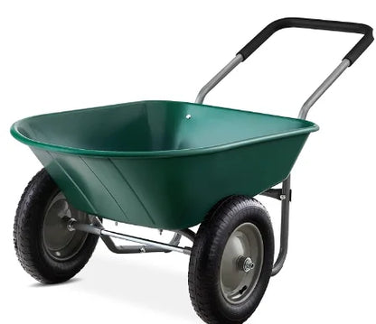 Dual-Wheel Garden Cart w/Built-in Stand