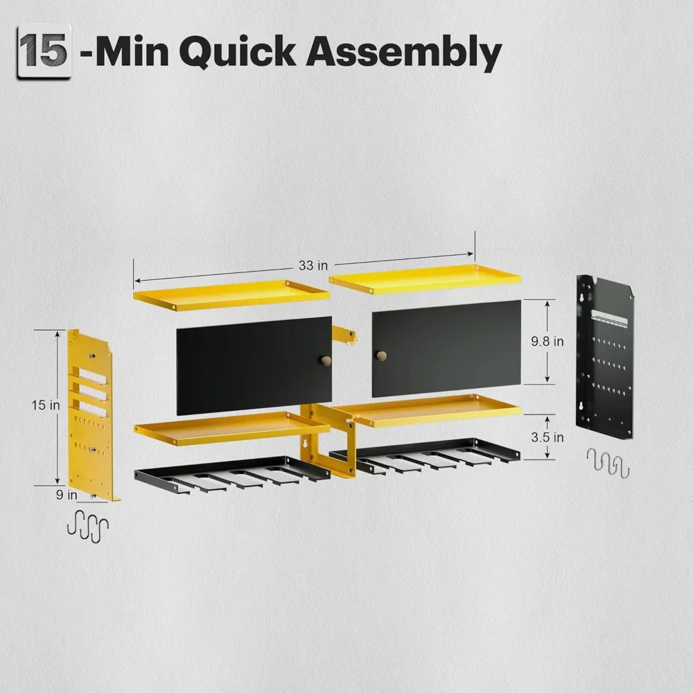 Wall Mount Power Tool Organizer, Storage Cabinet