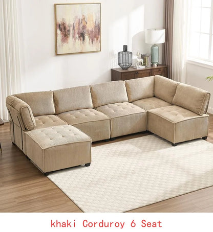 Modular Sectional Sofa U-Shaped Couch with Reversible Chaise