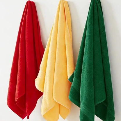 Soft Absorbent Durable Turkish Cotton Set of 6 Bath Towel Set