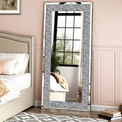 Charming Crushed Crystal Full Length Mirror