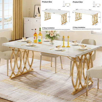 Tribesigns 63-Inch Rectangular Dining Table for 4 to 6