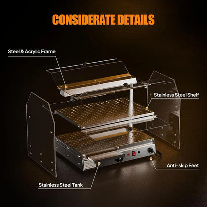2-Tier Food Warmer Countertop Display