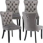 Black Velvet Dining Chairs Set of 4