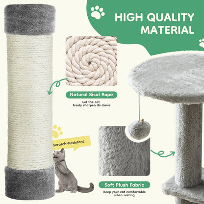 44In Tall Multi-Cat Climbing Tower With Scratching Posts