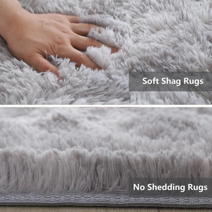 Ultra Soft 8x10 Area Rug, Grey, Non-Slip Carpet