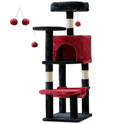 44In Tall Multi-Cat Climbing Tower With Scratching Posts