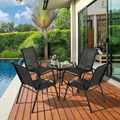Set of 4 Stackable Outdoor Patio Dining Chair