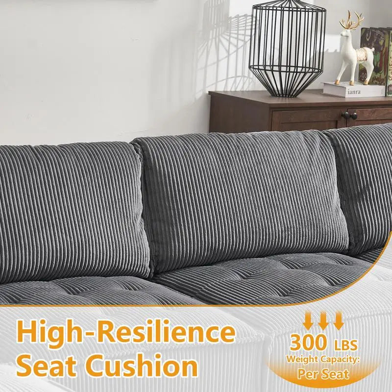 Modular Sectional Sofa U-Shaped Couch with Reversible Chaise