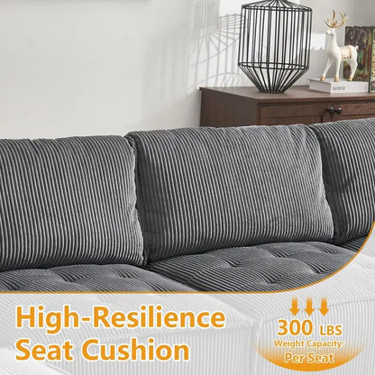 Modular Sectional Sofa U-Shaped Couch with Reversible Chaise