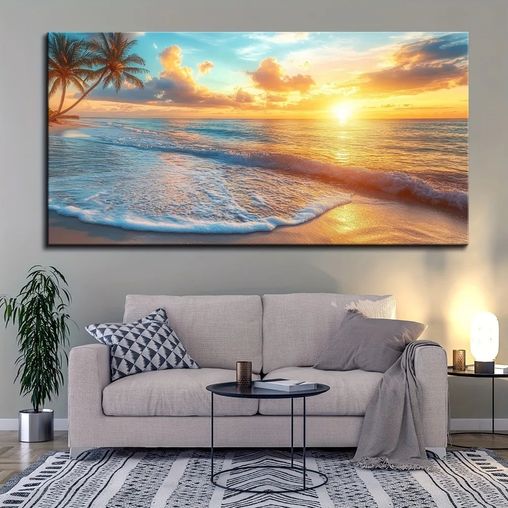 Ocean Sunset Coast Scenery Wall Decor