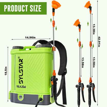 4 Gallon Battery Powered Backpack Sprayer