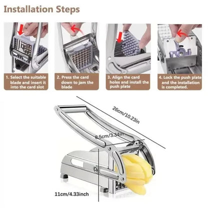 Stainless Steel Potato French Fry Cutter Vegetable Slicer