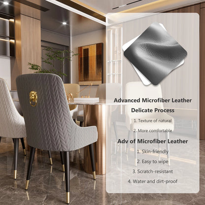 Modern PU Leather Set of 2 Dining Chairs