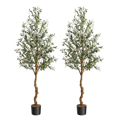 1Pc/2Pcs Artificial Olive Tree 4ft / 5ft / 6ft