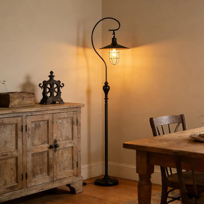Vintage Arched Floor Lamp with Foot Switch
