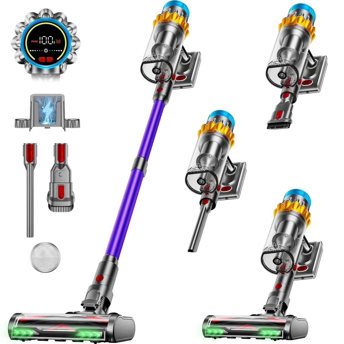 VAKERR X15 Pro Cordless Vacuum Cleaner, Strong Suction for Pet Hair