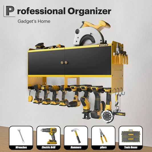 Wall Mount Power Tool Organizer, Storage Cabinet