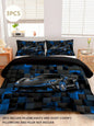 Duvet Cover 3-Piece Bedding Set with 3D Sports Car Print