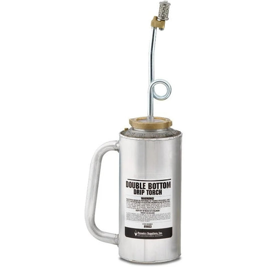 Forestry Double-Bottom Drip Torch, Heavy Duty 15 Gauge Aluminum Canister