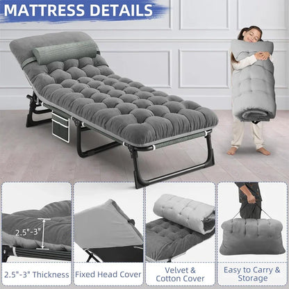 4-Position Camping Cot with Mattress